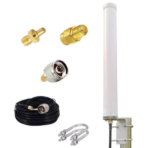 high gain 10dbi antenna universal wide-band 4g / lte 5g wifi hotspot cellular fullband antennas and omni directional outdoor pole wall mount wideband 698-3800mhz antenne for verizon, at&t t-mobile