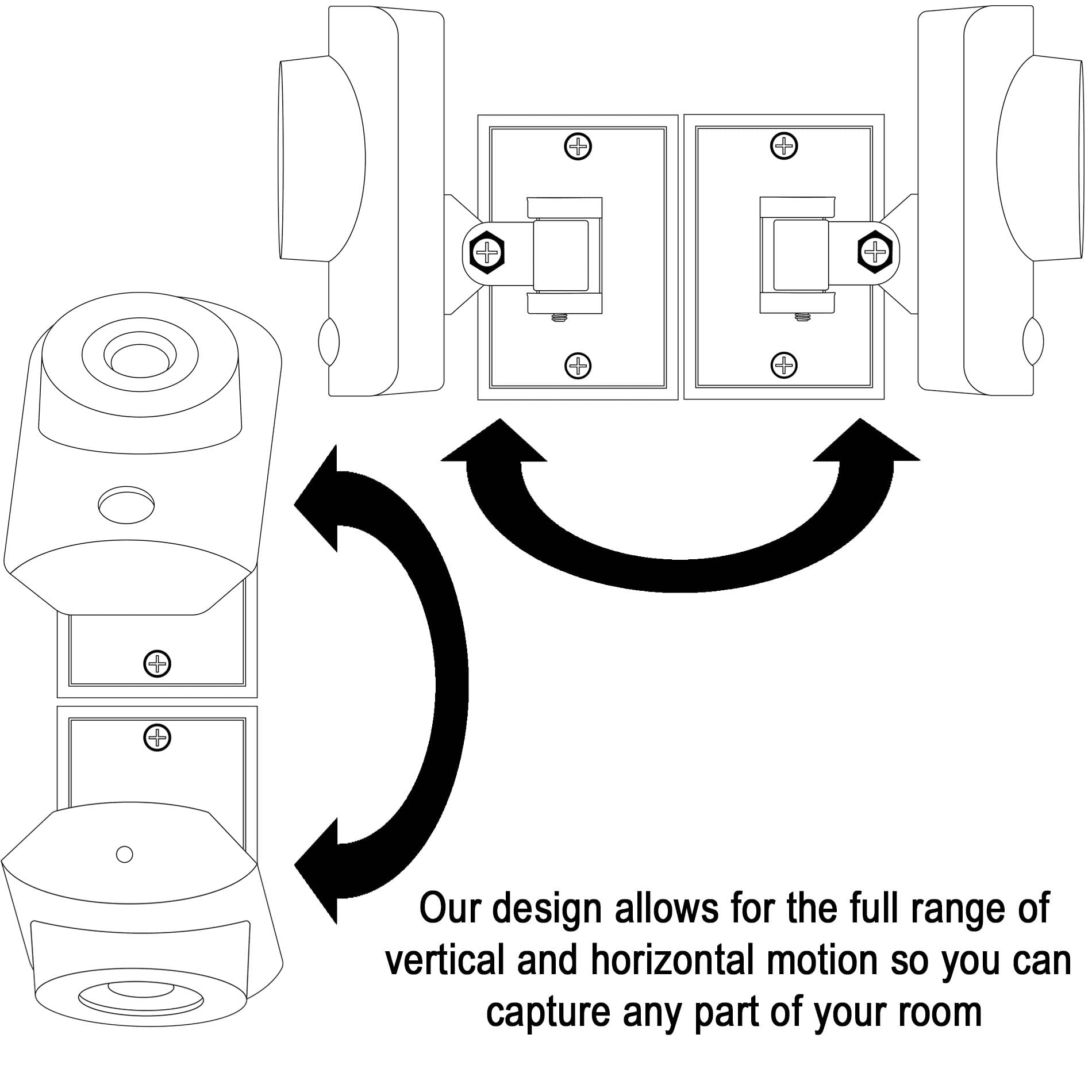 DTLgear Wall Mount for SimpliSafe Indoor Camera - Black