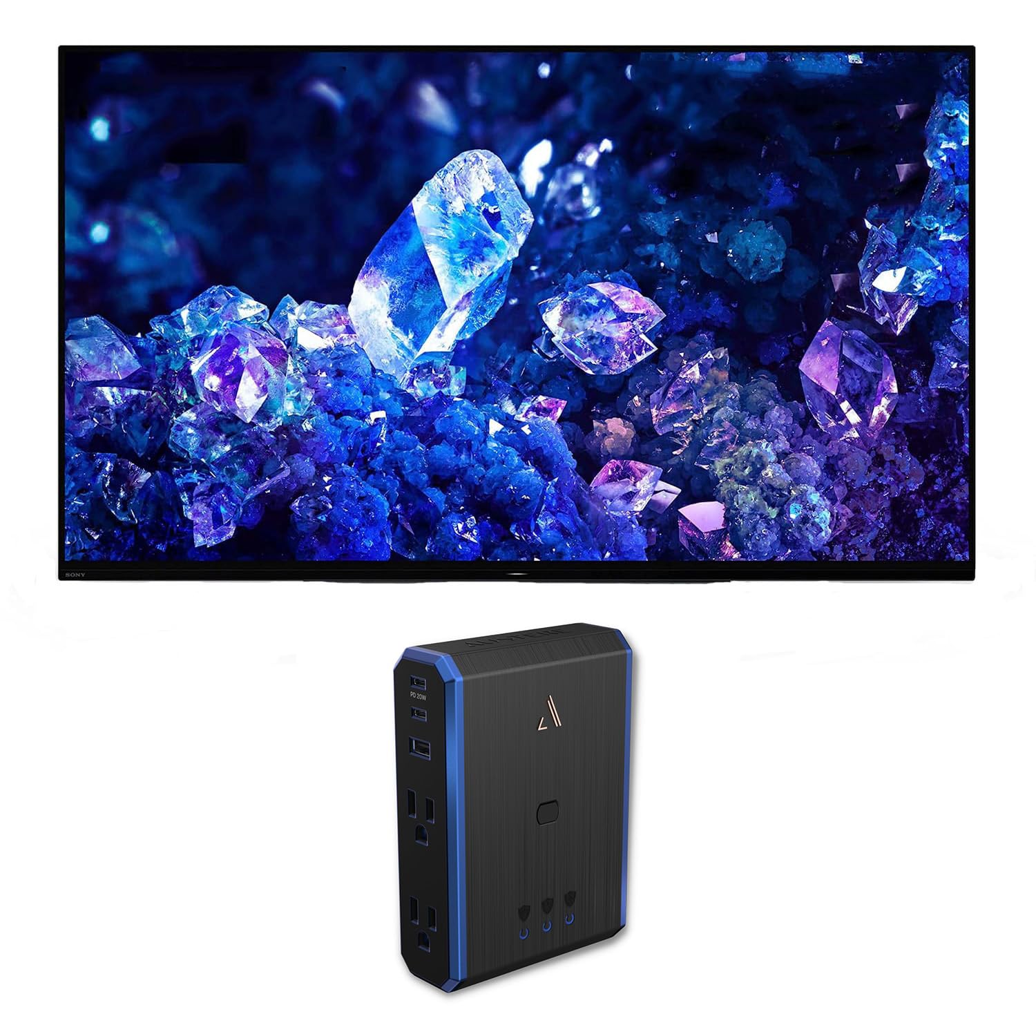 Sony XR42A90K 42" 4K Bravia XR OLED High Definition Resolution Smart TV with an Austere 5S-PS4-US1 4-Outlet Power with Omniport USB (2022)