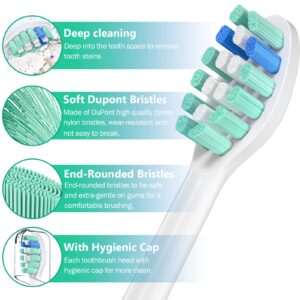 Toothbrush Replacement Heads Compatible with Philips Sonicare, Medium to Soft Electric Brush Head Refills for Sonic Care DiamondClean C1 C2 C3 G2 G3 W2 W3 4100 5100 6100 etc, 8 Pack