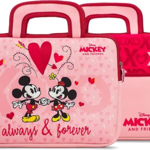 Pebble Gear Disney Mickey Kids Laptop Carry Bag - Universal - Fits 7 Inch Tablets - for Travel and Holidays - Storage for Toys, Headphones, Tablets - Storage Pocket (Mickey Always and Forever)