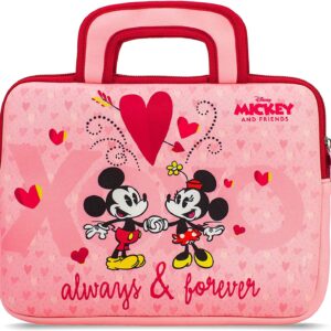 Pebble Gear Disney Mickey Kids Laptop Carry Bag - Universal - Fits 7 Inch Tablets - for Travel and Holidays - Storage for Toys, Headphones, Tablets - Storage Pocket (Mickey Always and Forever)