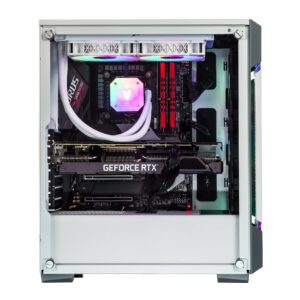 Velztorm White Ferrux II CTO Gaming Desktop (Intel i9-12900K 16-Core, GeForce RTX 3080 10GB, 32GB DDR4, 1TB PCIe SSD + 1TB HDD (3.5), 240mm AIO, 750W PSU, WiFi 6, BT 5.1, Win 11 Home) VELZ0072