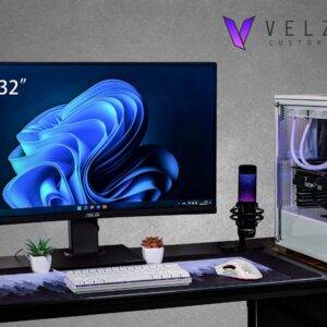 Velztorm White Ferrux II CTO Gaming Desktop (Intel i9-12900K 16-Core, GeForce RTX 3080 10GB, 32GB DDR4, 1TB PCIe SSD + 1TB HDD (3.5), 240mm AIO, 750W PSU, WiFi 6, BT 5.1, Win 11 Home) VELZ0072