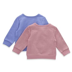 Hanes, Flexy Soft 4-Way Stretch Fleece Sweatshirt, Babies and Toddlers, Purple/Pink, 12-18 Months