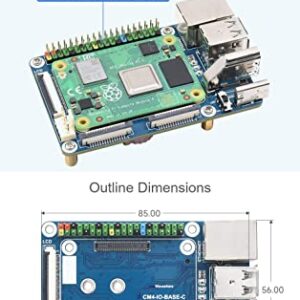 Waveshare Mini Base Board Type Compatible with Raspberry Pi Compute Module 4