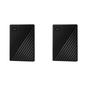 wd 2tb my passport portable external hard drive with backup software and password protection, blue & 1tb my passport portable external hard drive with backup software and password protection, black