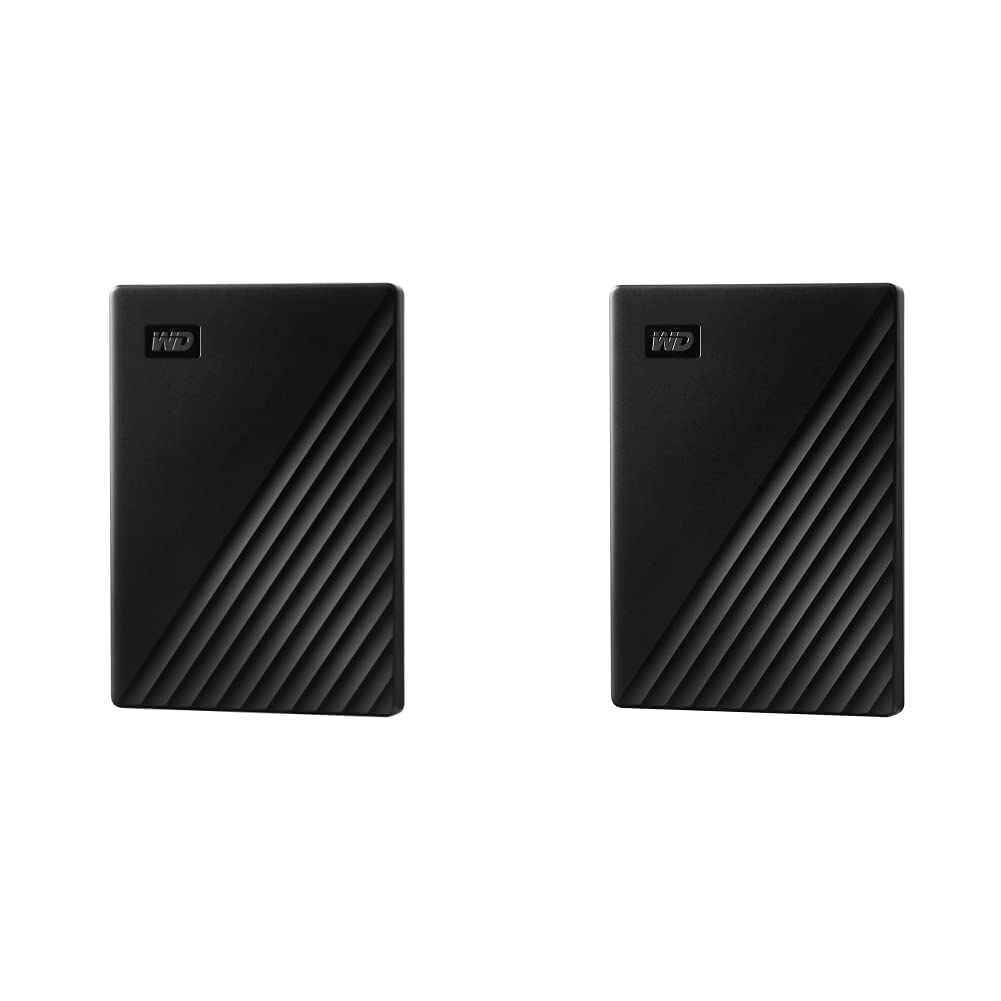 WD 2TB My Passport Portable External Hard Drive with backup software and password protection, Blue & 1TB My Passport Portable External Hard Drive with backup software and password protection, Black