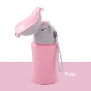 Portable Urinal Potty Travel Potty-for Emergency Urinal Baby Toilet Child Pee Training,Kids Potty Car Travel and Camping Outdoor Use Very Convenient (500ml, Pink)