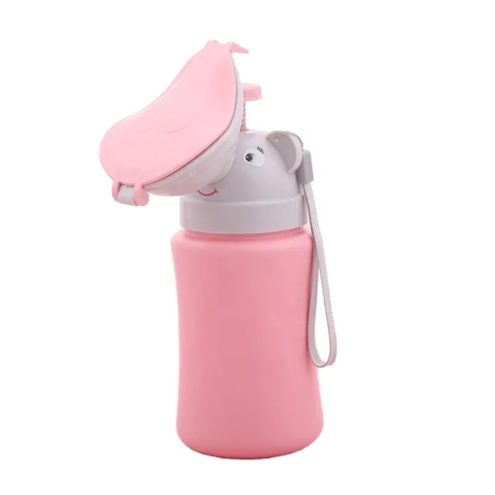 Portable Urinal Potty Travel Potty-for Emergency Urinal Baby Toilet Child Pee Training,Kids Potty Car Travel and Camping Outdoor Use Very Convenient (500ml, Pink)