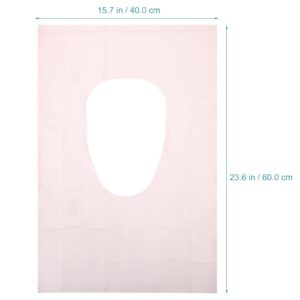 GLEAVI Disposable Toilet Seats Covers: 50pcs Portable Thick WC Pad Toilet Mat for Baby Pregnant Mom Kids Potty Training Airplane Road Trips Camping Public Restrooms Pink