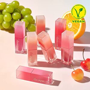 dasique Juicy Dewy Tint (02 Melon Sherbet) 0.12 oz | Light Application with moisture | Long-wearing Glossy Lip Stain, Non-sticky | Vegan, Cruelty-free | K-beauty