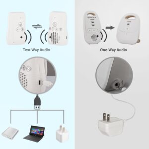 Baby Monitor with Night Light Elder Monitor Audio Baby Monitor Two Way Voice(110-240V)