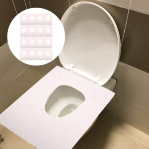 GLEAVI Disposable Toilet Seats Covers: 50pcs Portable Thick WC Pad Toilet Mat for Baby Pregnant Mom Kids Potty Training Airplane Road Trips Camping Public Restrooms Pink