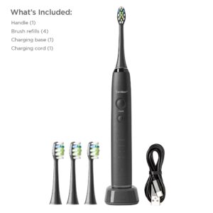 Soniclean Pro Ultra Sonic Toothbrush for Adults with 4 Toothbrush Heads, Rechargeable Toothbrush, Automatic Toothbrush, Sonic Toothbrush with Refills