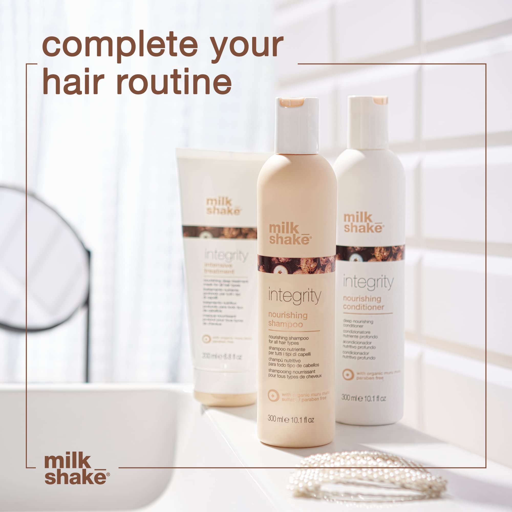 milk_shake Integrity Nourishing Conditioner - Anti Frizz Conditioner with Muru Muru Butter, Paraben Free, 1.7 Fl Oz