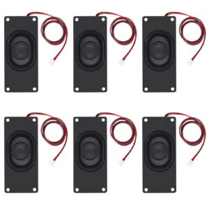 AITRIP 6PCS Speaker 3 Watt 8 Ohm with JST-PH2.0 Interface Compatible with Arduino for Electronic Projects