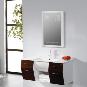 Vilros Magic Mirror V4-2 Way Mirror with Internal LCD Screen for Smart Mirrors Projects-Great for Raspberry Pi (White)