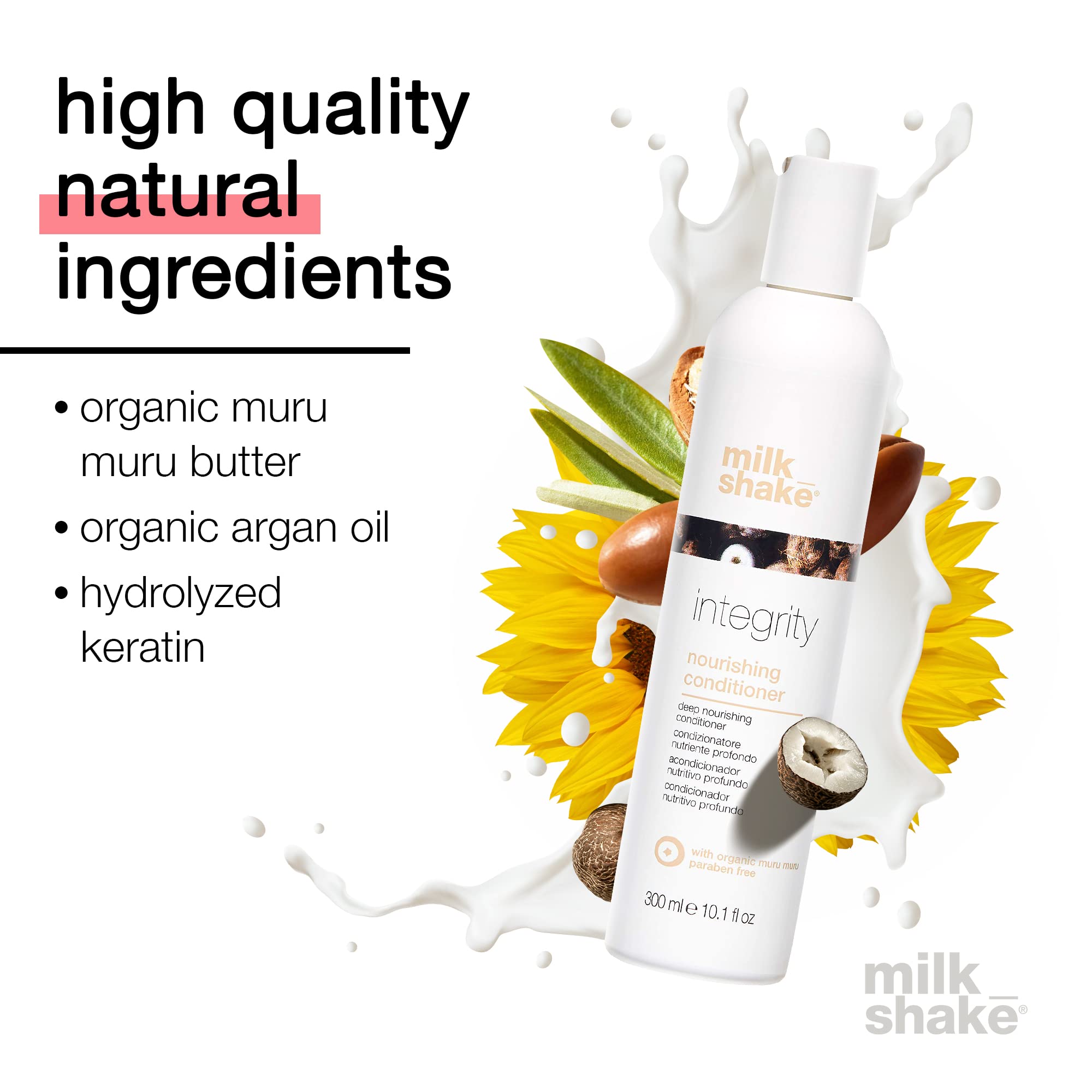 milk_shake Integrity Nourishing Conditioner - Anti Frizz Conditioner with Muru Muru Butter, Paraben Free, 1.7 Fl Oz