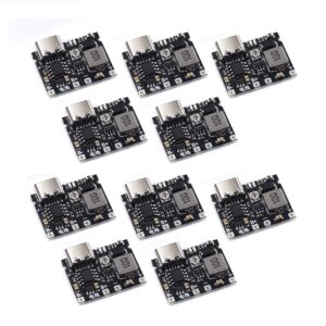 teyleten robot 18650 lithium li-ion 3.7v 4.2v battery charger board dc-dc step up boost module tp4056 diy kit parts type-c 10pcs