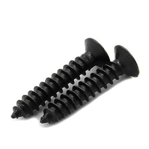 WAAZVXS 100pcs Self Tapping Screws M1.7 M2 M2.3 M2.6 M3 Laptop Screws Computer Screws Small Pan Head Black Carbon Steel (Color : 5mm, Size : M1.7)