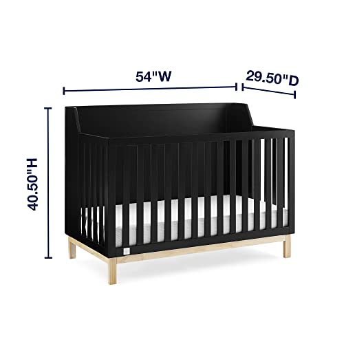 GAP babyGap Oxford 6-in-1 Convertible Crib - Greenguard Gold Certified, Ebony/Natural