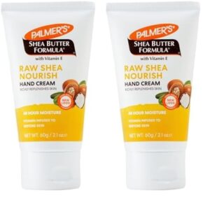 palmer's shea formula raw shea hand cream with vitamin e, 2.1 ounce (pack of 2)