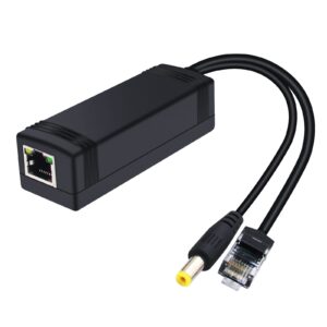 【upgrade】 sodola 30w poe splittler, 12v 2.5a output,ieee 802.3af/at standard, power over ethernet active splitter adapter for security camera cctv surveillance