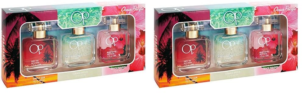 Ocean Pacific Women's 3 Piece Fragrance Gift Collection (Pack of 2)