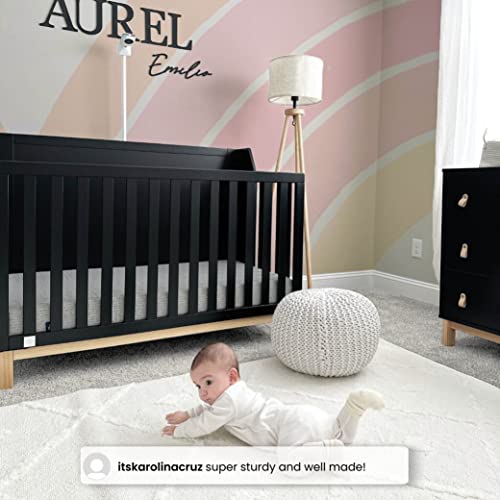 GAP babyGap Oxford 6-in-1 Convertible Crib - Greenguard Gold Certified, Ebony/Natural