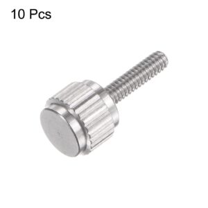 HARFINGTON 10pcs Vernier Calipers Locking Screws M2x8mm Round Flat Head Knurled Thumb Knob Bolts