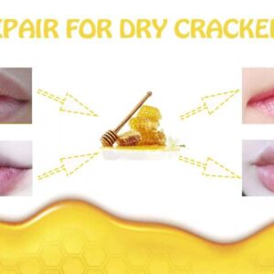 2PCS Honey Balm & Strawberry Lip Balm, Honey Lip Balm, Lip Masks for Dry and Cracked Lips with Brush, Lip Exfoliator & Moisturizer, Reduces Lips Lines & Lightens Lips, Anti-Wrinkle, Aging