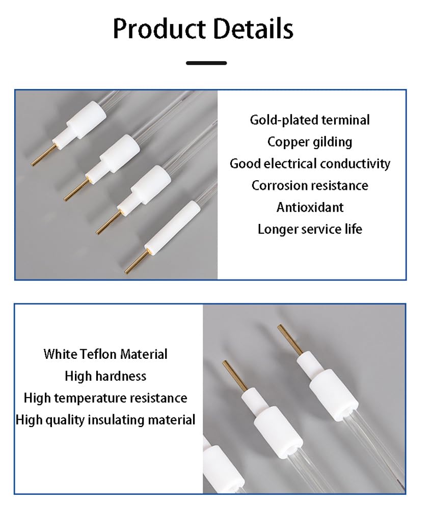 CAULYS Silver Chloride Silver Reference Electrode, Ag/Agcl Reference Electrode, 1 Pcs Silver Silver Chloride Electrode (Diameter 6mmX70mm Length)