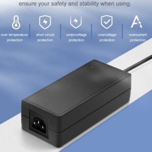 24V DC Power Supply Adapter 5A 120W 24Volt Power Adapter 100-240V 50-60Hz AC to DC Converter 24V5A Switching Power Supply Transformer, DC Outlet Plug 5.5mm x 2.5mm & 3-Prong AC Cable