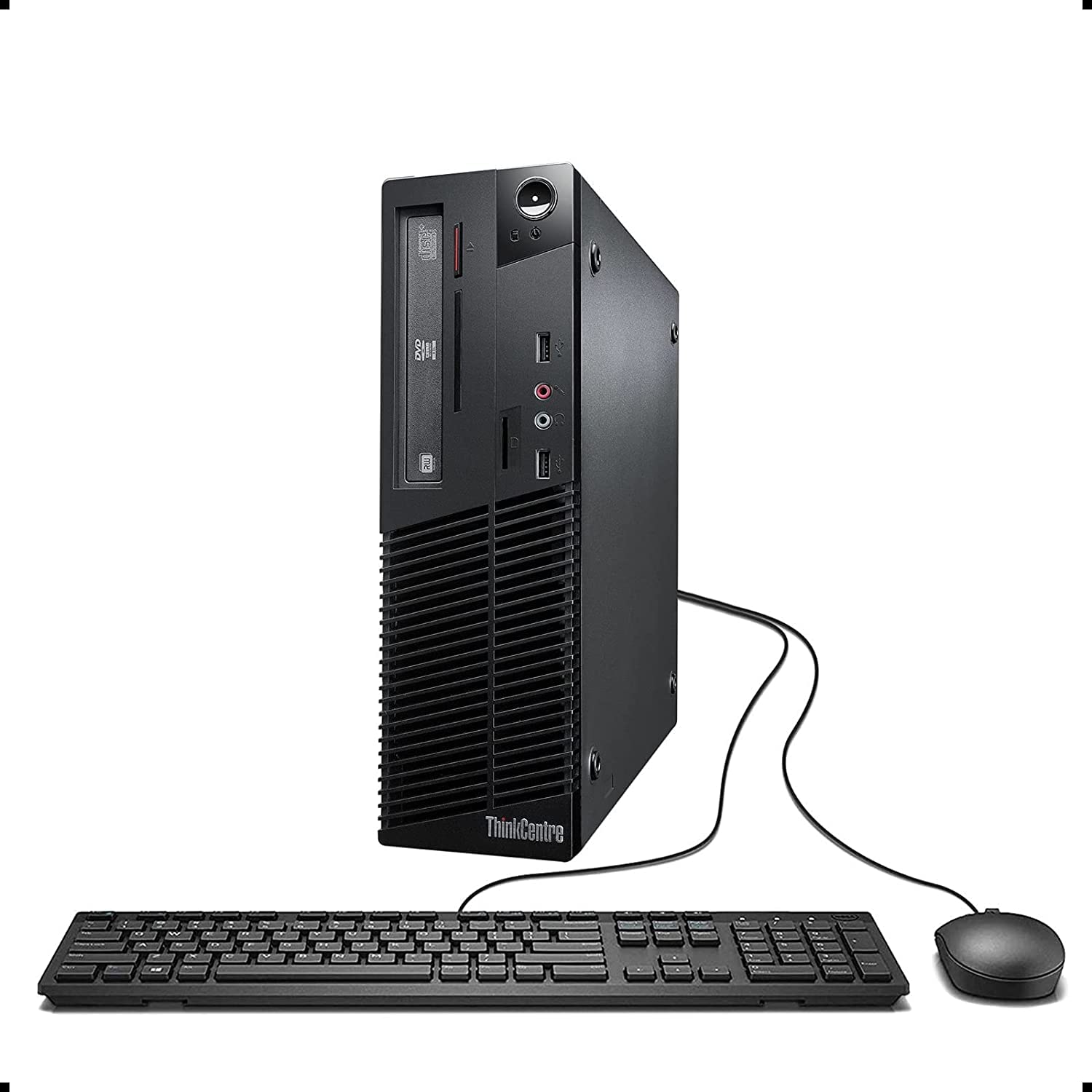 Lenovo ThinkCentre M73P Small Desktop Computer (SFF) | Quad Core Intel i5 (3.20GHz) | 8GB DDR3 RAM | 500GB HDD Hard Disk Drive | Windows 10 Pro | Home or Office PC (Renewed)