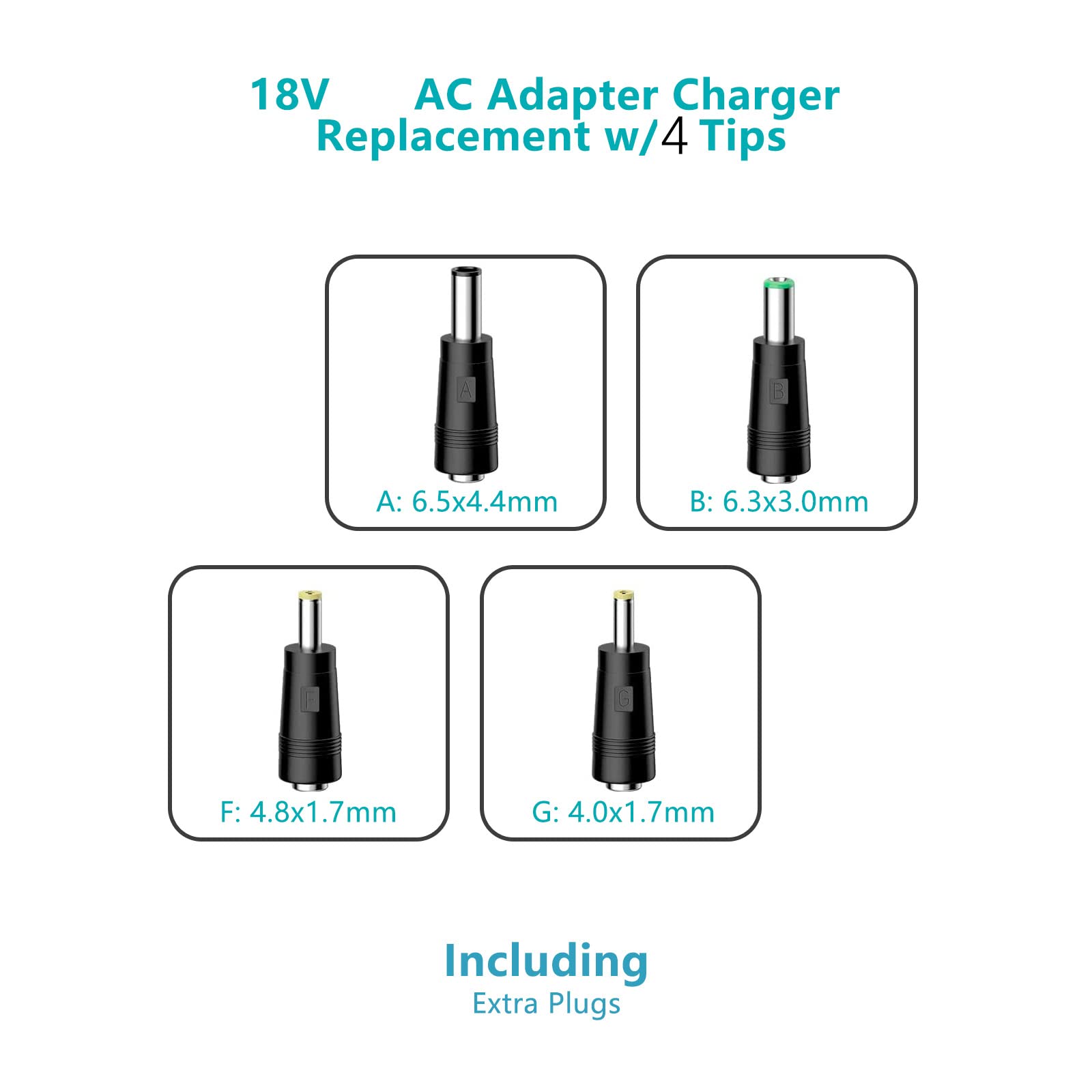 18V AC DC Power Supply Adapter Charger Cable Cord Fit for Hyperice Hypervolt 2 Pro,Hypervolt 2 53200 038-00,Hypervolt Go 55000 001-00,Hypervolt Go 2 55200,Vyper 3 Massager Gun Charger Replacement