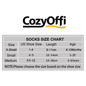 COZYOFFI Toddler No Show Socks: 10 Pairs with Kids Sneakers Tennis Shoes - Grip Non Slip Socks for Boys Girls Black