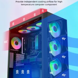 Segotep T3 Black Mid-Tower ATX Gaming PC Case, Support Top & Side 360mm Radiators, GPU Snap-On Opening & Closing Front Panel, Type-C Ready, Tool-Free Disassemble (Pre-Install One ARGB & PWM Fan)