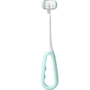 zymon toothbrush for toddler oral care-triple-angle toothhugger training (blue)