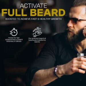 Savage Organics - Premium Organic Beard Growth Oil: Nourishing Beard Growth Serum, Infused with All-Natural Organic Ingredients to Boost Beard Growth - 2 oz Bottle