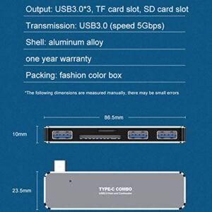 #N05XL0 Type-C USB 3 0 to 4K Hdmi USB 3 0 Sd Tf Card Reader 5 In1 Hub Adapter