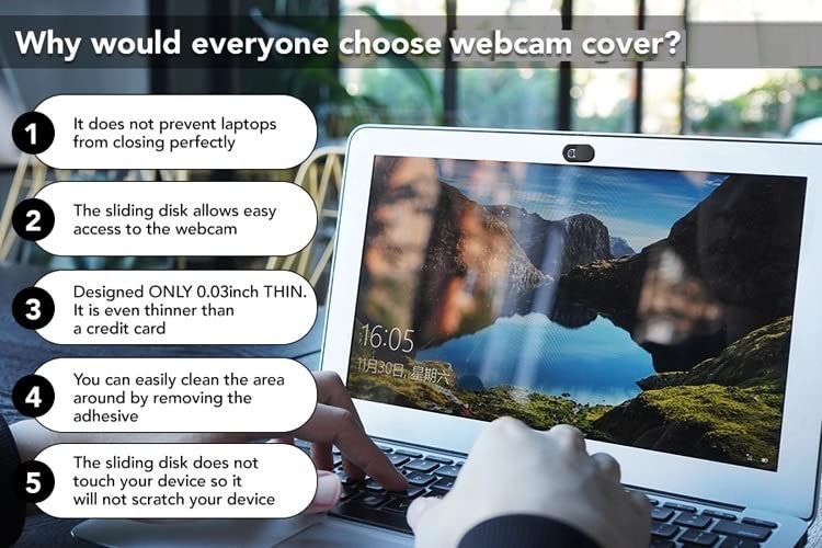 Webcam Cover Camera Privacy Protective Cover Mobile Laptop Lens Privacy Cover Protector Shutter Slider - 3pk