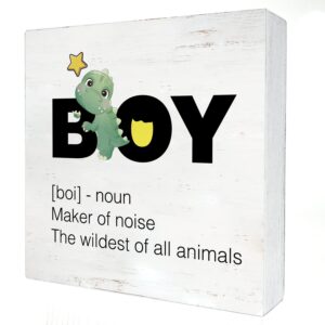 dinosaur nursery wood box sign baby dinosaur dino boy definition wooden box sign block plaque for wall desk home boys room decoration