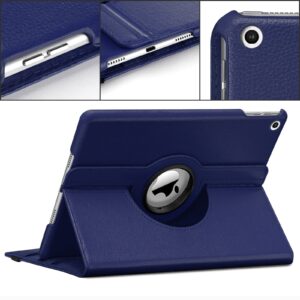 Case for iPad 9th Generation(2021)/ 2020 iPad 8th Generation/ 2019 iPad 7th Generation for 10.2 Inch iPad Case Covers, 360 Degree Rotating Protective iPad Case with Sleep Function (Navy Blue)