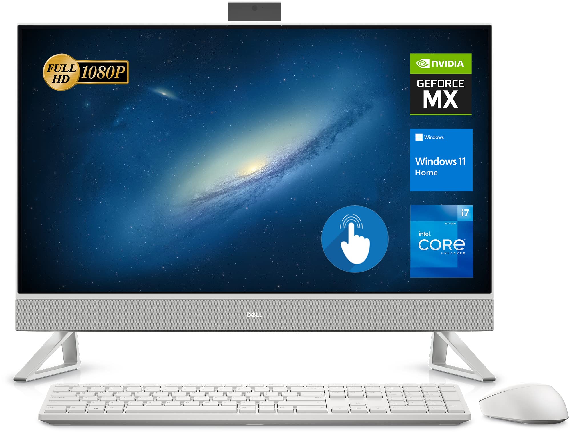 Dell Inspiron 7700 AIO Desktop, 27 FHD Touchscreen, 12th Gen Intel Core i7-1255U Processor, GeForce MX550, 64GB RAM, 1TB White (Renewed)