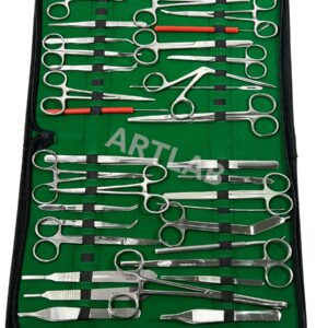 New 177 PCS Advanced Premium Instruments Kit | Scissors | Needle Holder | Hemostat Foceps | Tweezers Forceps | Scalpel Hanlde Blades | Backhaus Towel Clamp | Veterinary Instruments with Carrying Case