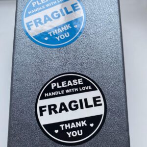 2 inch 300 PCS 6 Color Fragile Stickers for Shipping Please Handle with Love and Thank You Waterproof Stickers