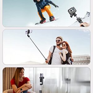 ANXRE Selfie Stick Phone Tripod with Remote, 50 inch Portable 5 in 1 Selfie Stick Phone Tripod, Wireless Selfie Stick Tripod for Cell Phone Compatible with iPhone 15/14/13 Pro Max Gopro Android