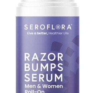 Seroflora Razor Bumps Serum-Ingrown Hair Treatment for Women-Razor Bump for Bikini Area - After Shave & Waxing - Roll-On-Face, Legs, Body (3.5floz)