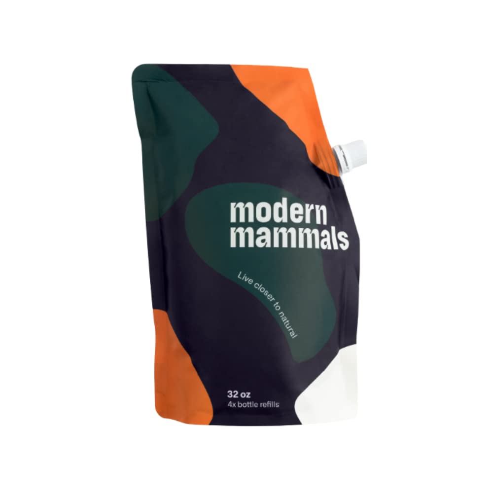 Modern Mammals Magic Mud Men's 2-in-1 Shampoo & Conditioner, Lather-Free, Daily Cowash (8 oz Bottle and 32 oz Refill Pouch)